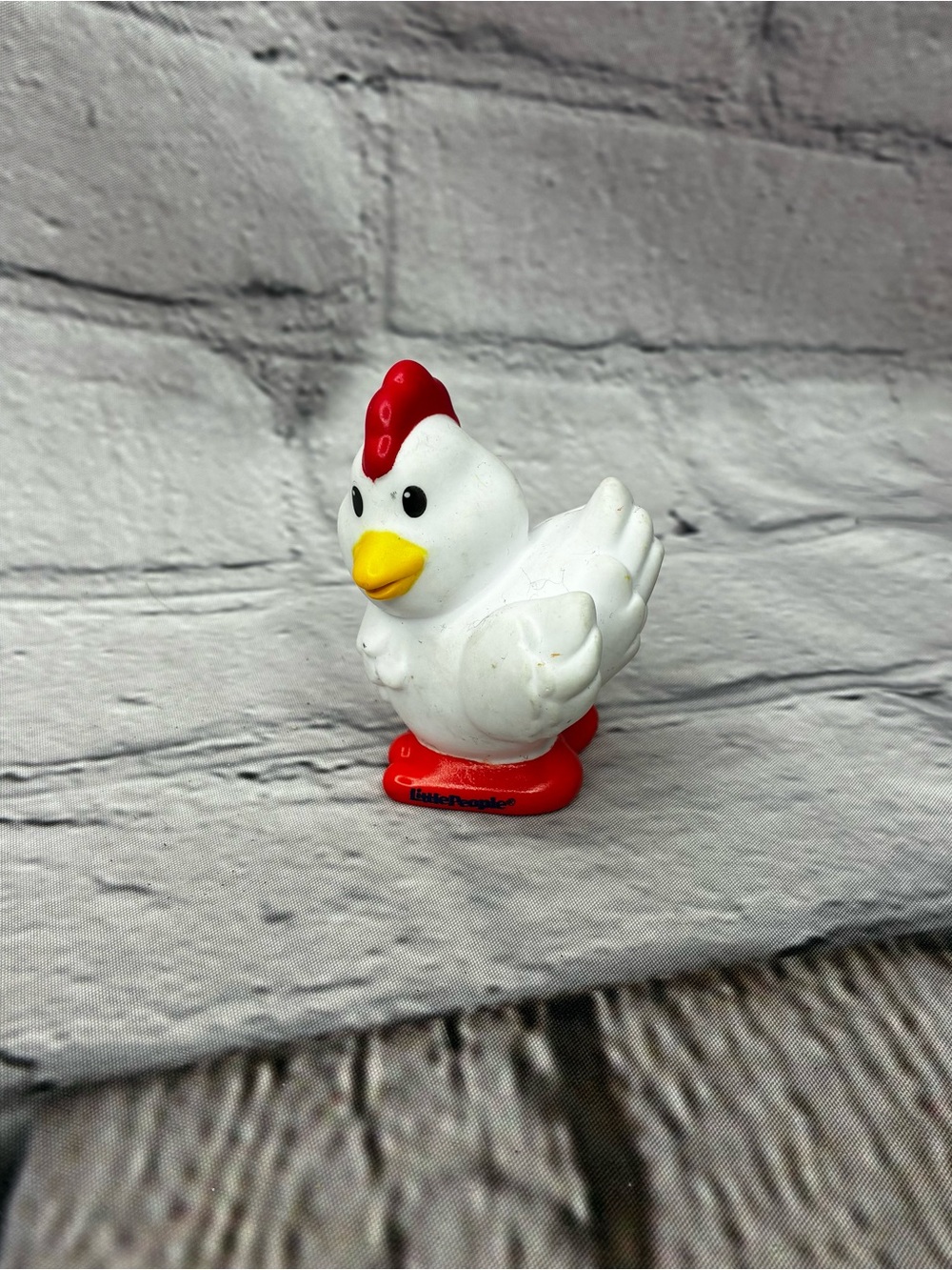 5/$20 Fisher Price Little People White Chicken Hen Nativity Stable Zoo Farm GUC